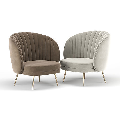 Bulter Barrel Chair 3D model 5