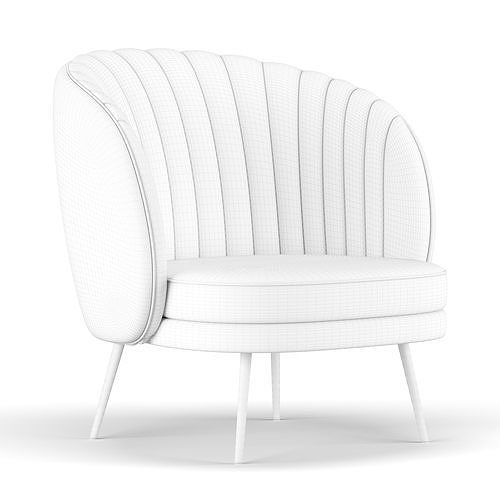 Bulter Barrel Chair 3D model 6