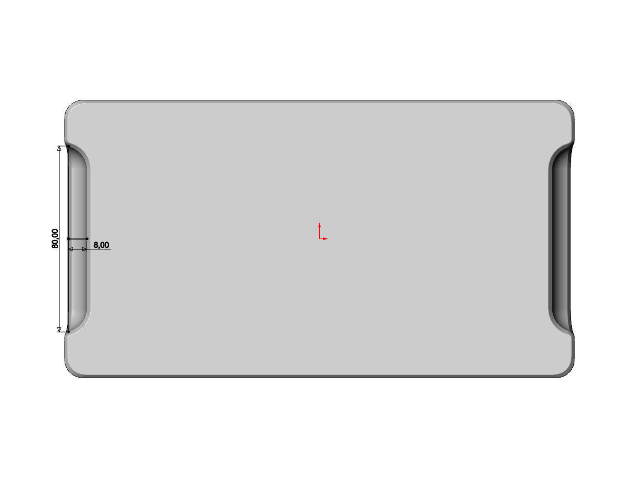 Rectangular 6 pockets serving tray relief 3D print model_9