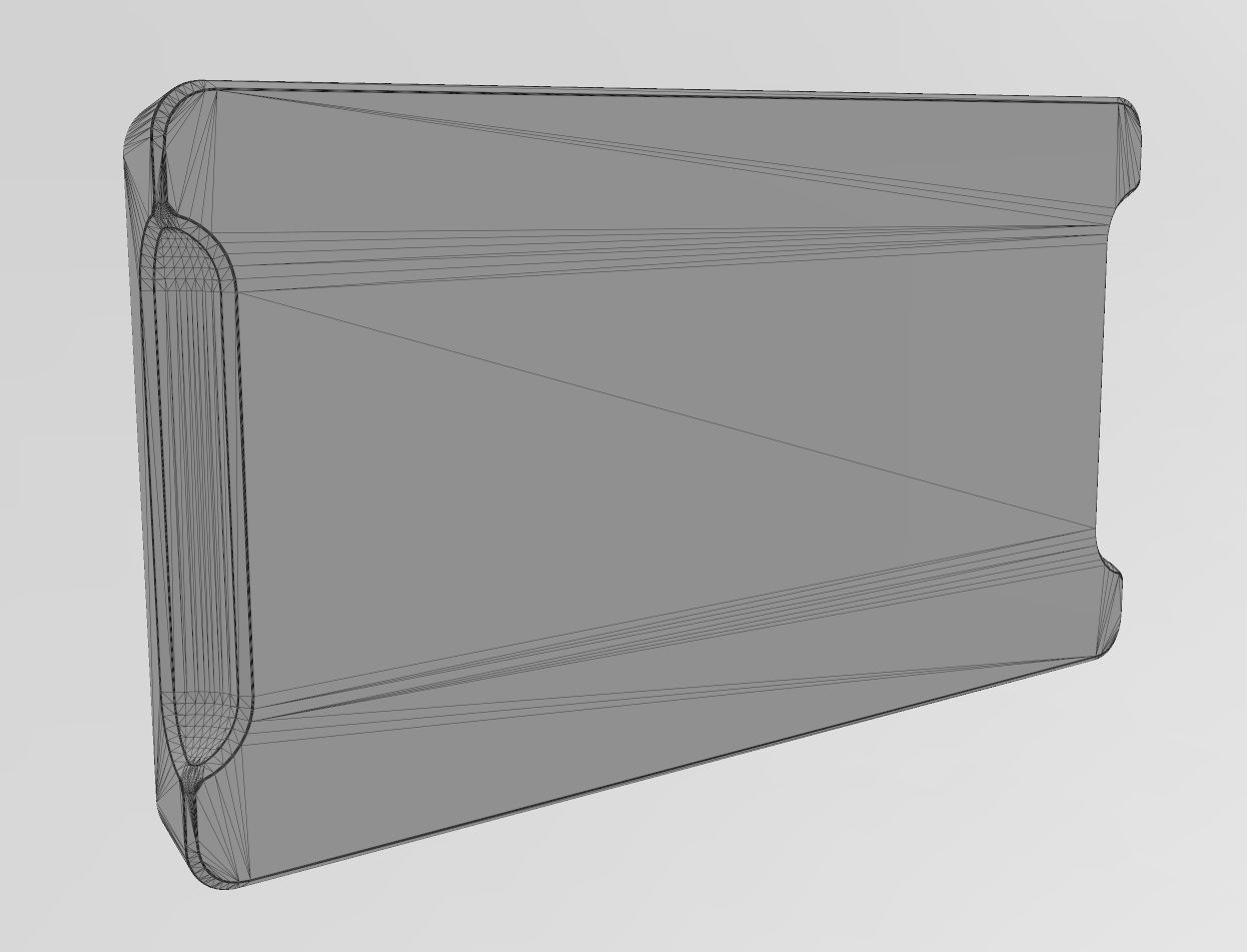 Rectangular 6 pockets serving tray relief 3D print model_13