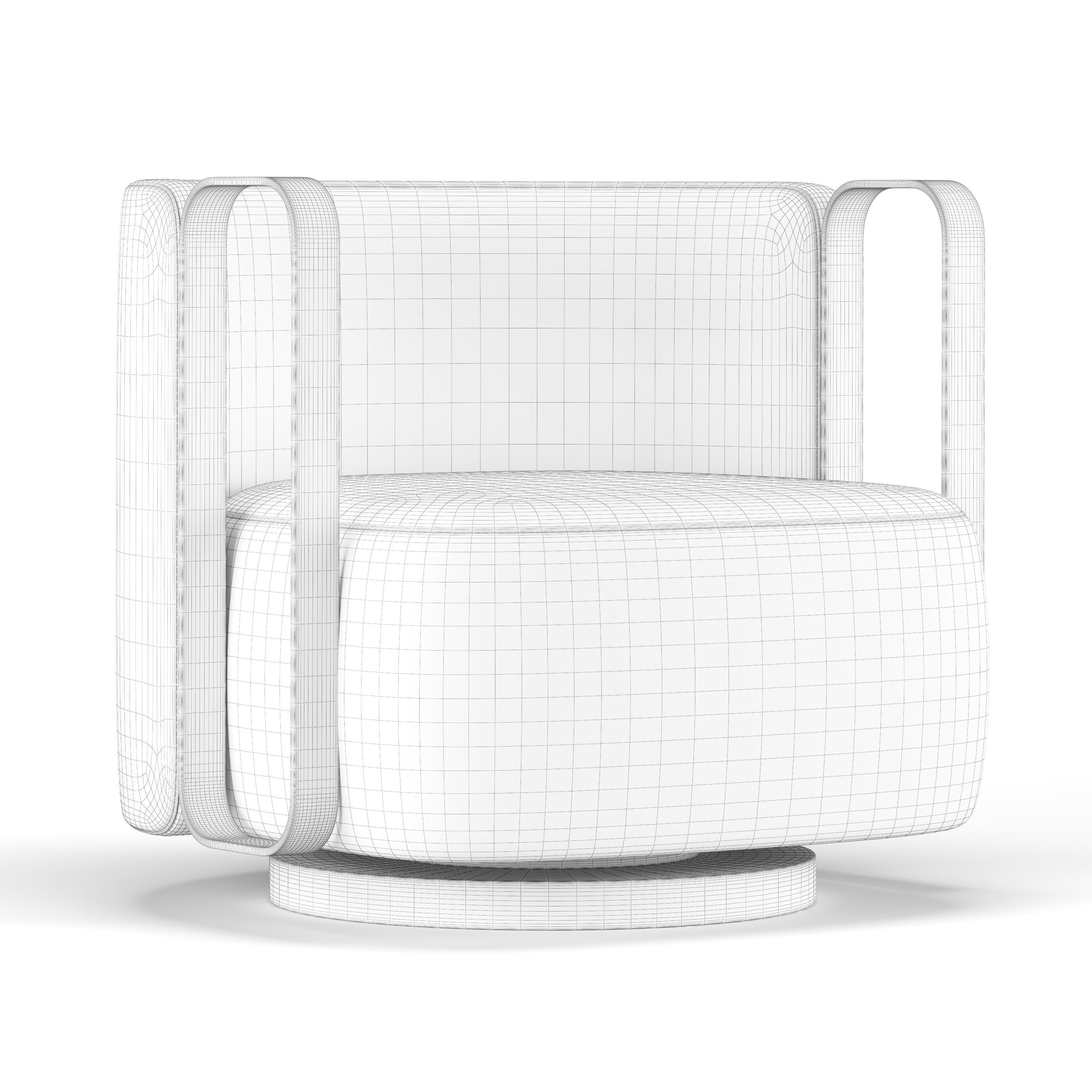 Kelly Bracelet Armchair 3D model_5