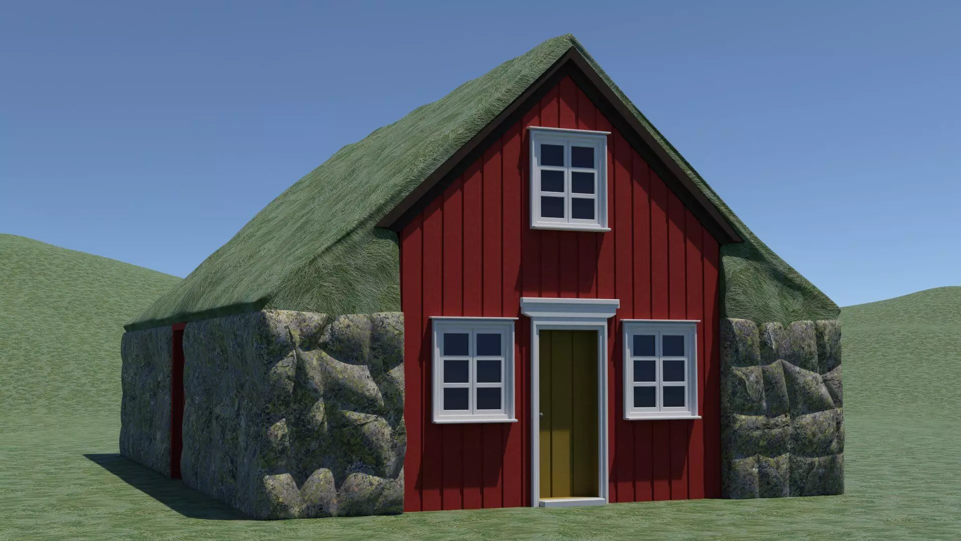 Turf house 3D model_0