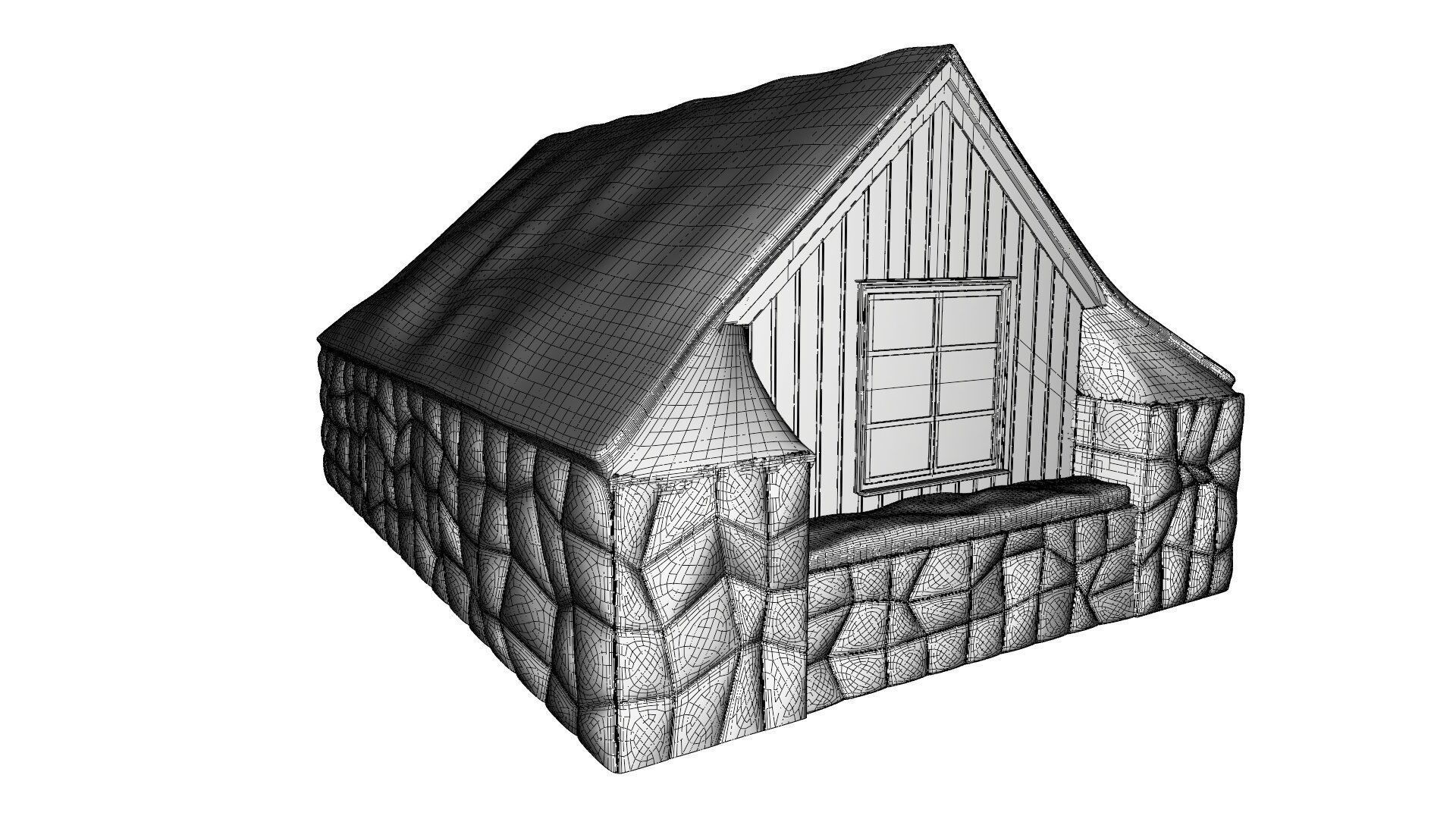 Turf house 3D model_14