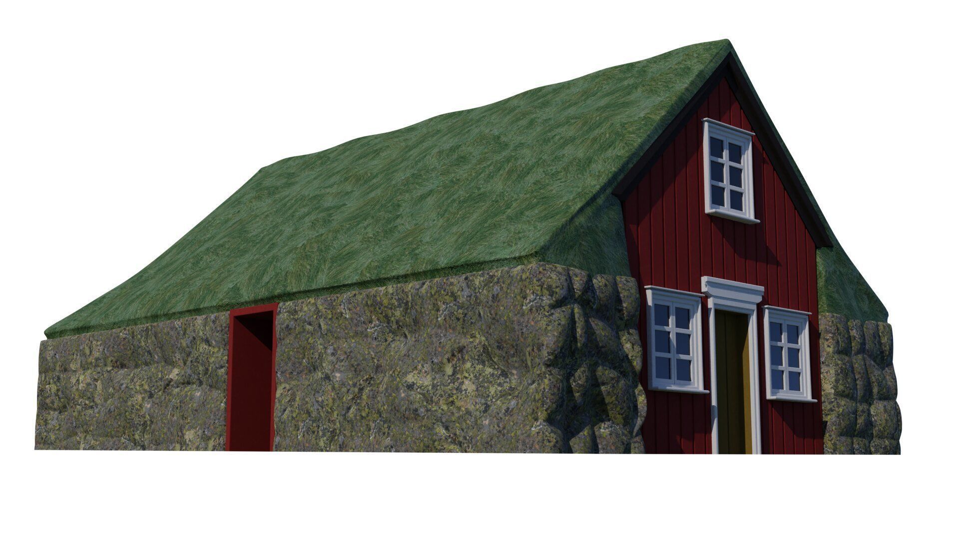 Turf house 3D model_9