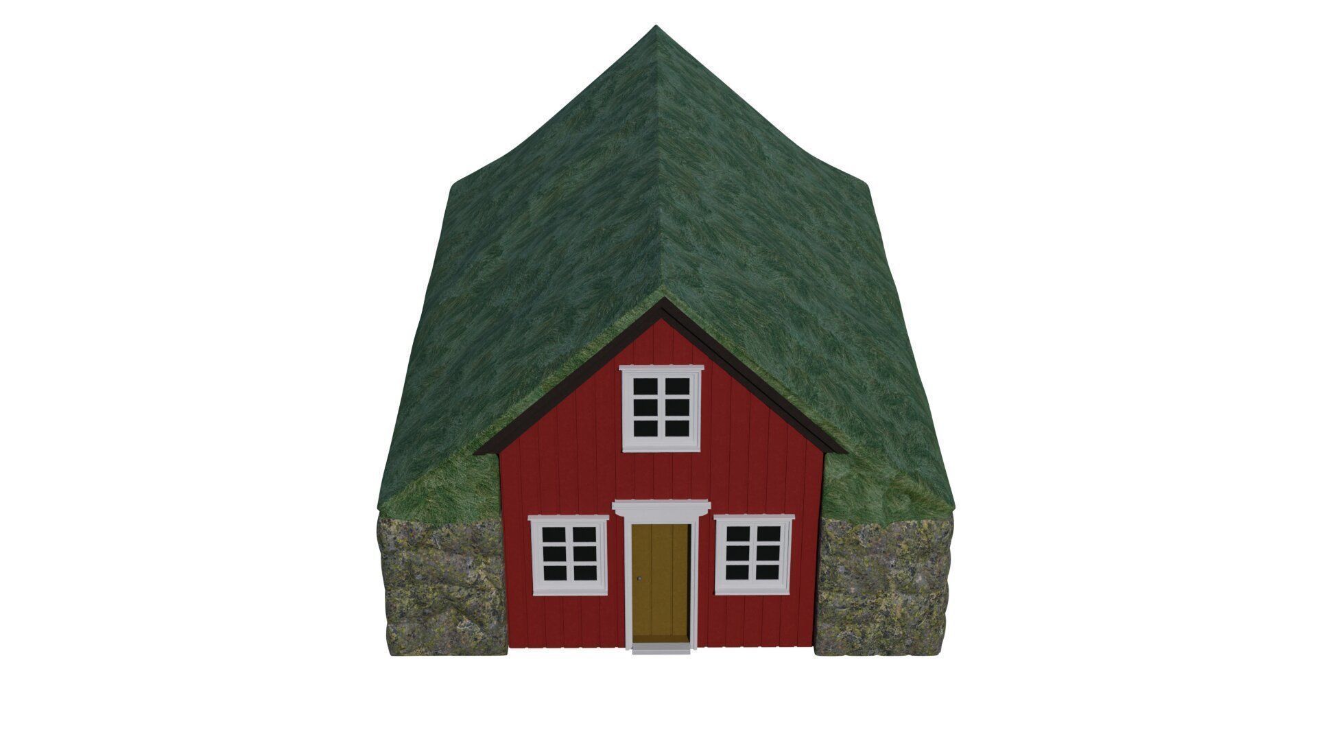 Turf house 3D model_5
