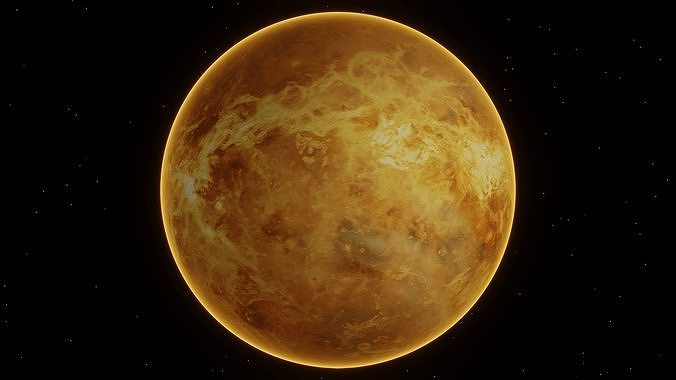 Photorealistic Planet Venus -Transparent Background 3D model