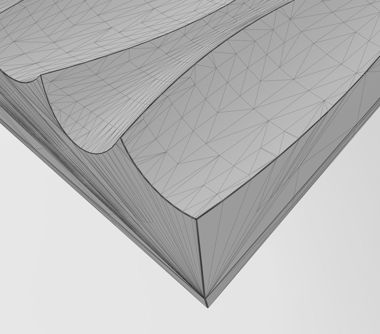 Symmetrical organic dune 3d wall decor panel relief 3D print model_11