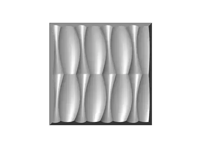 Symmetrical organic dune 3d wall decor panel relief