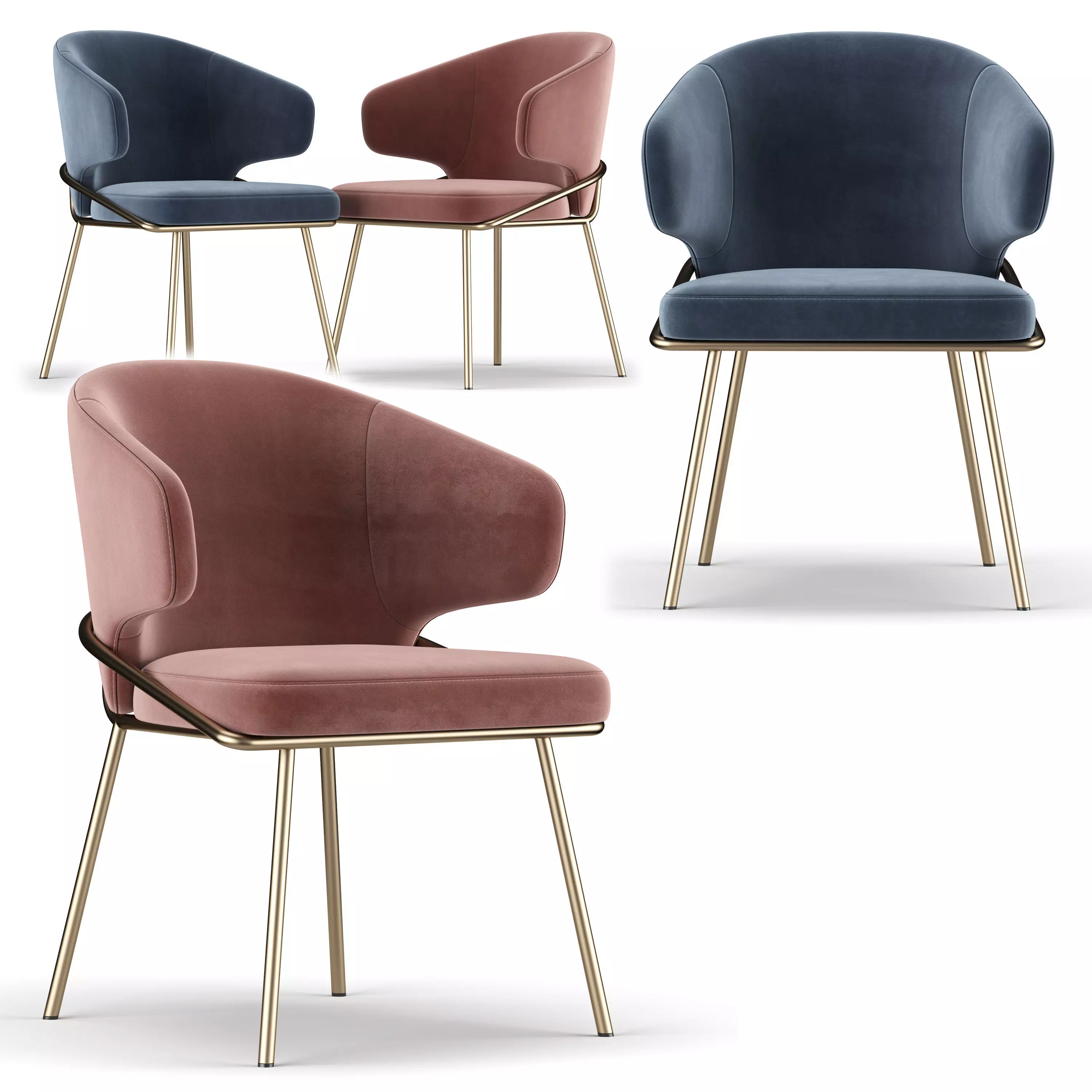 Upholstered Windsor Back Chair 3D model | CGTrader