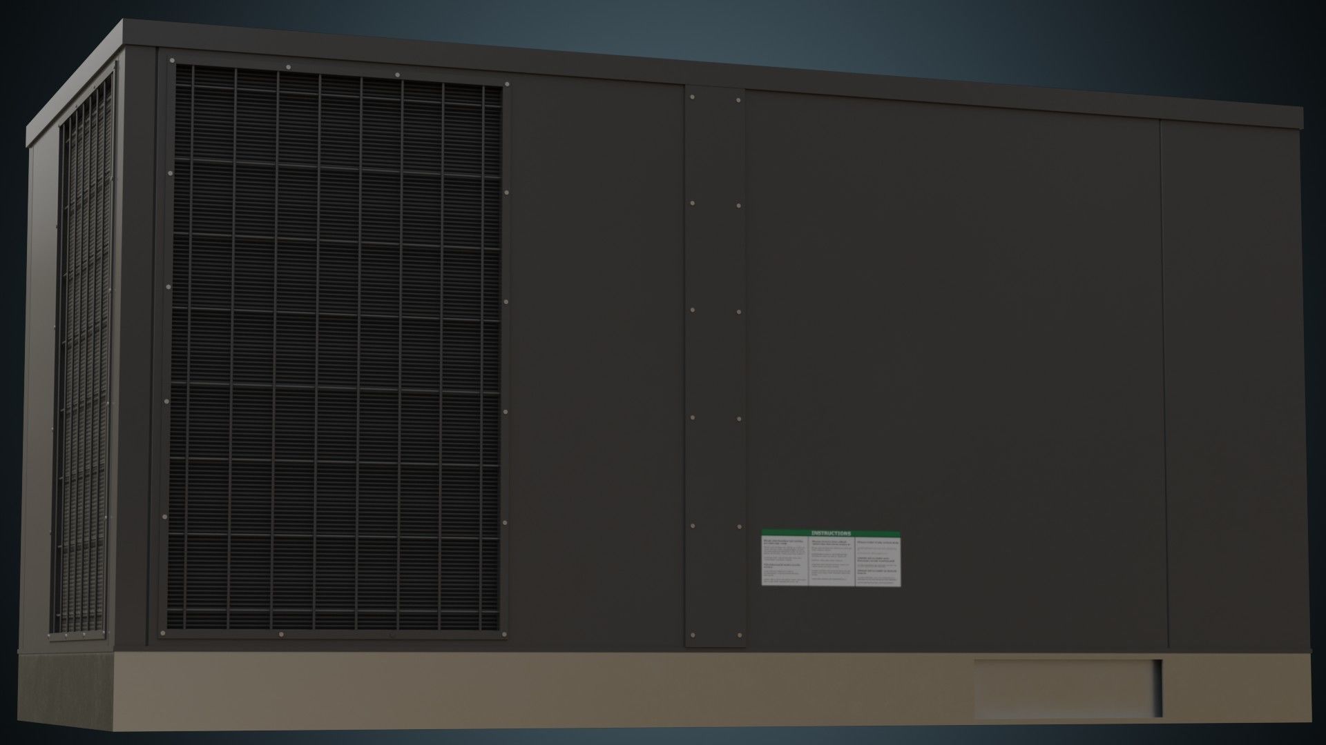Rooftop AC Unit 5A Low-poly 3D model_3