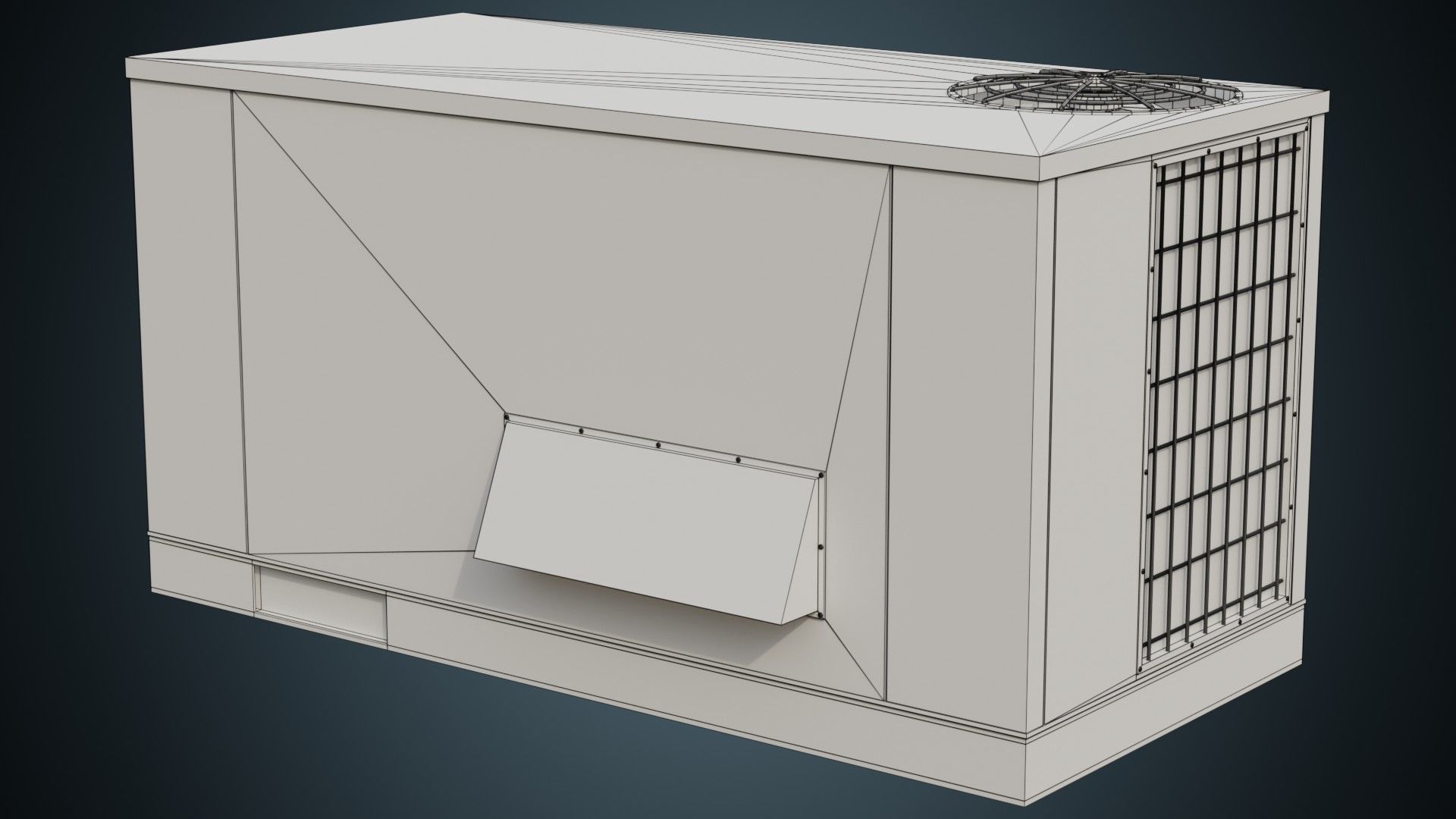 Rooftop AC Unit 5A Low-poly 3D model_5