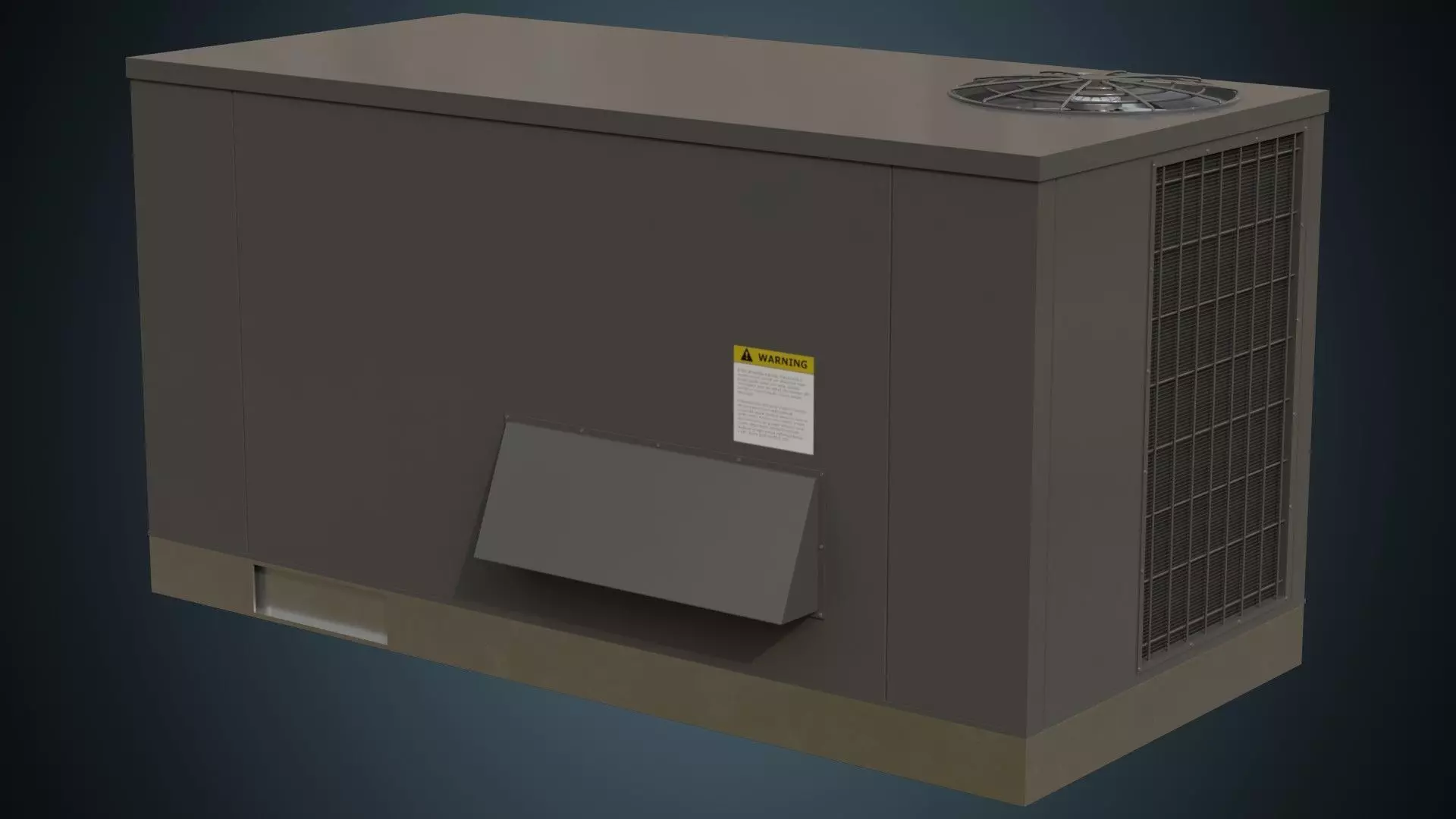 Rooftop AC Unit 5A Low-poly 3D model_0