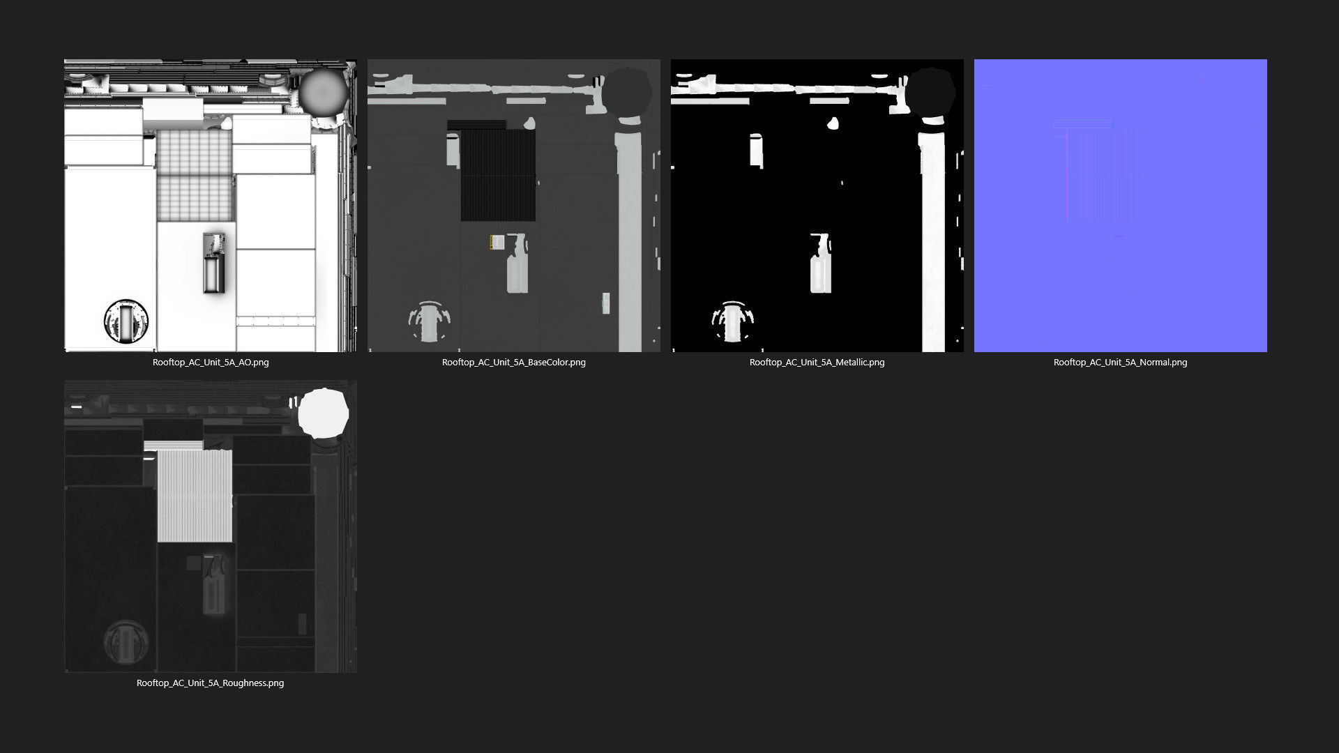 Rooftop AC Unit 5A Low-poly 3D model_8