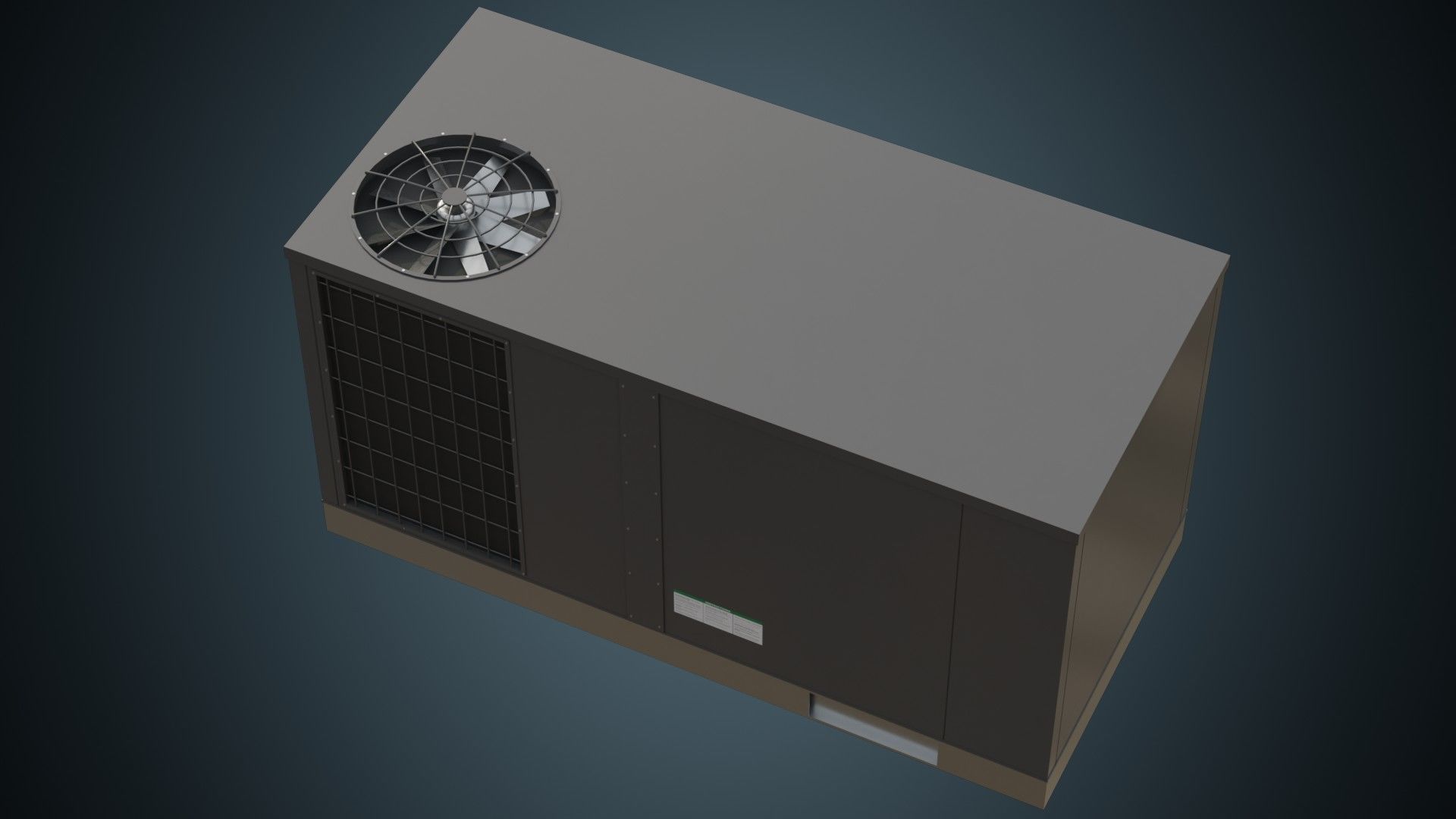 Rooftop AC Unit 5A Low-poly 3D model_2