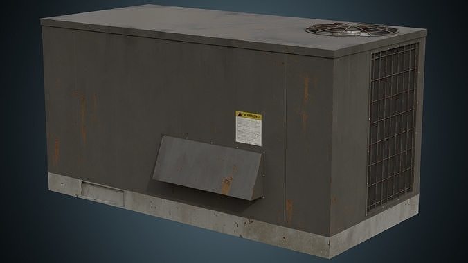 Rooftop AC Unit 5B Low-poly 3D model