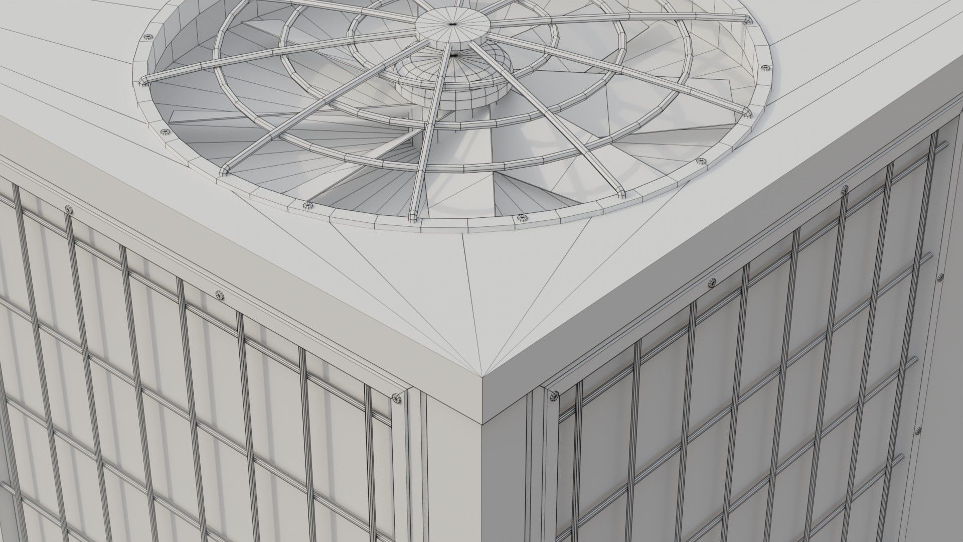 Rooftop AC Unit 5B Low-poly 3D model_6