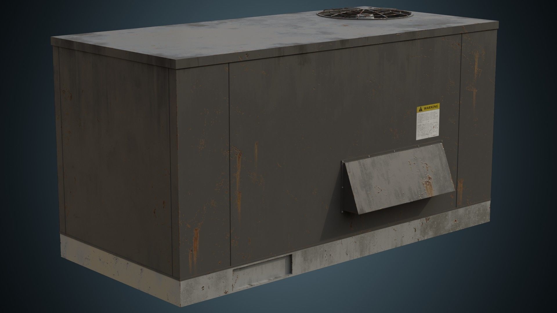 Rooftop AC Unit 5B Low-poly 3D model_1