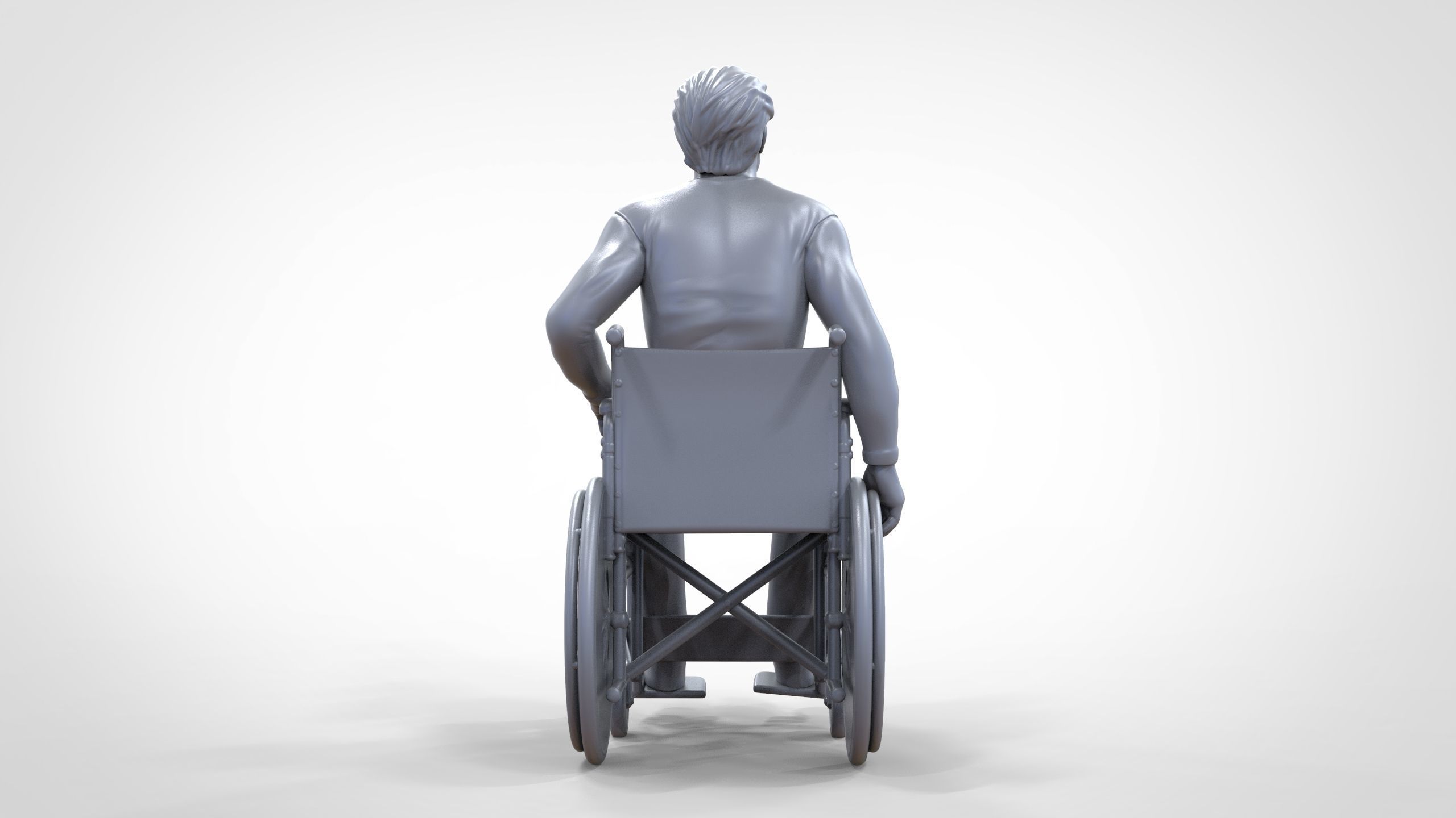 N2 Disabled man on wheelchair 3D print model_26