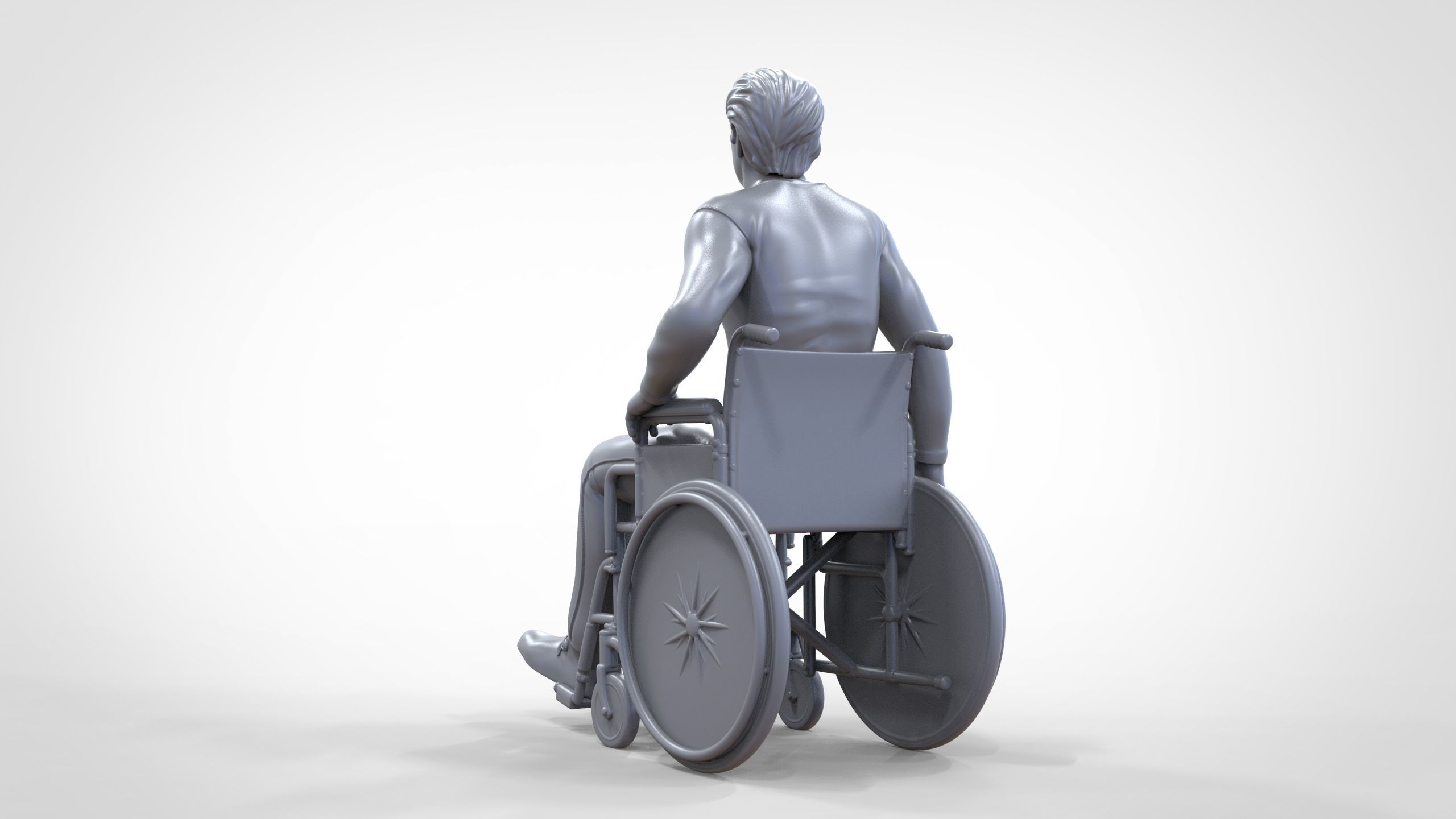 N2 Disabled man on wheelchair 3D print model_27