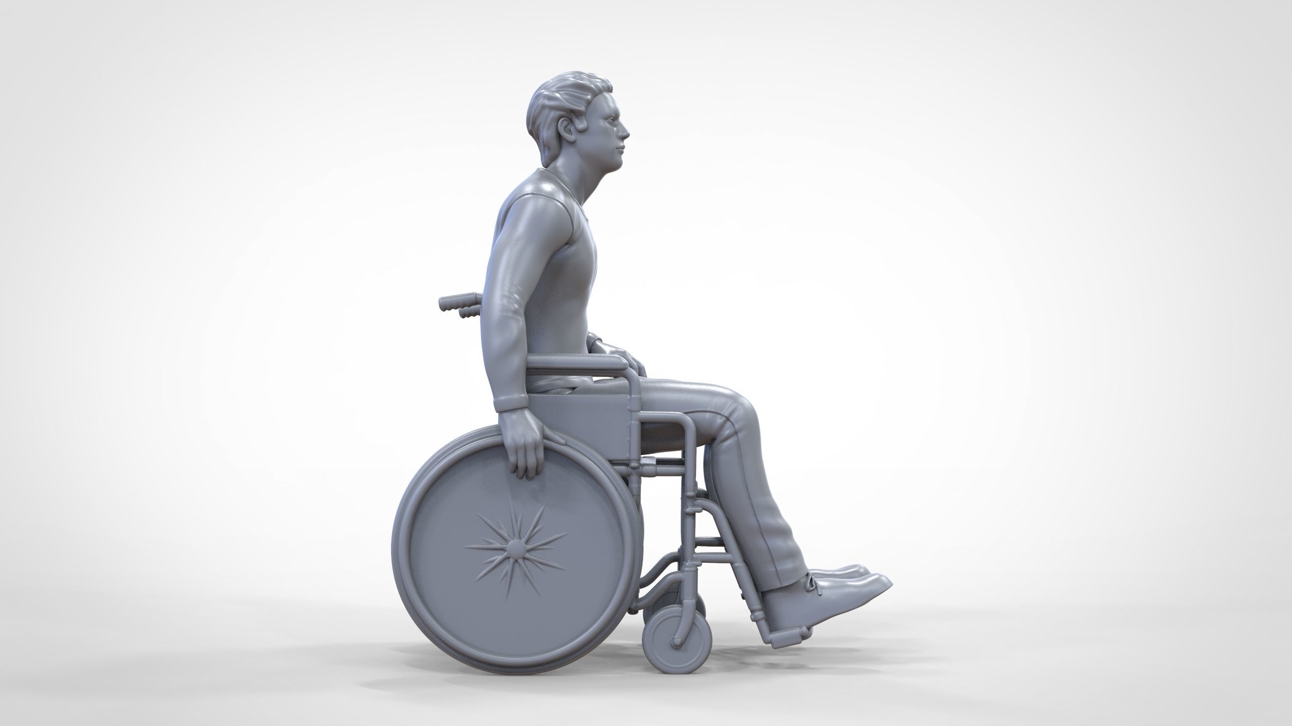 N2 Disabled man on wheelchair 3D print model_24