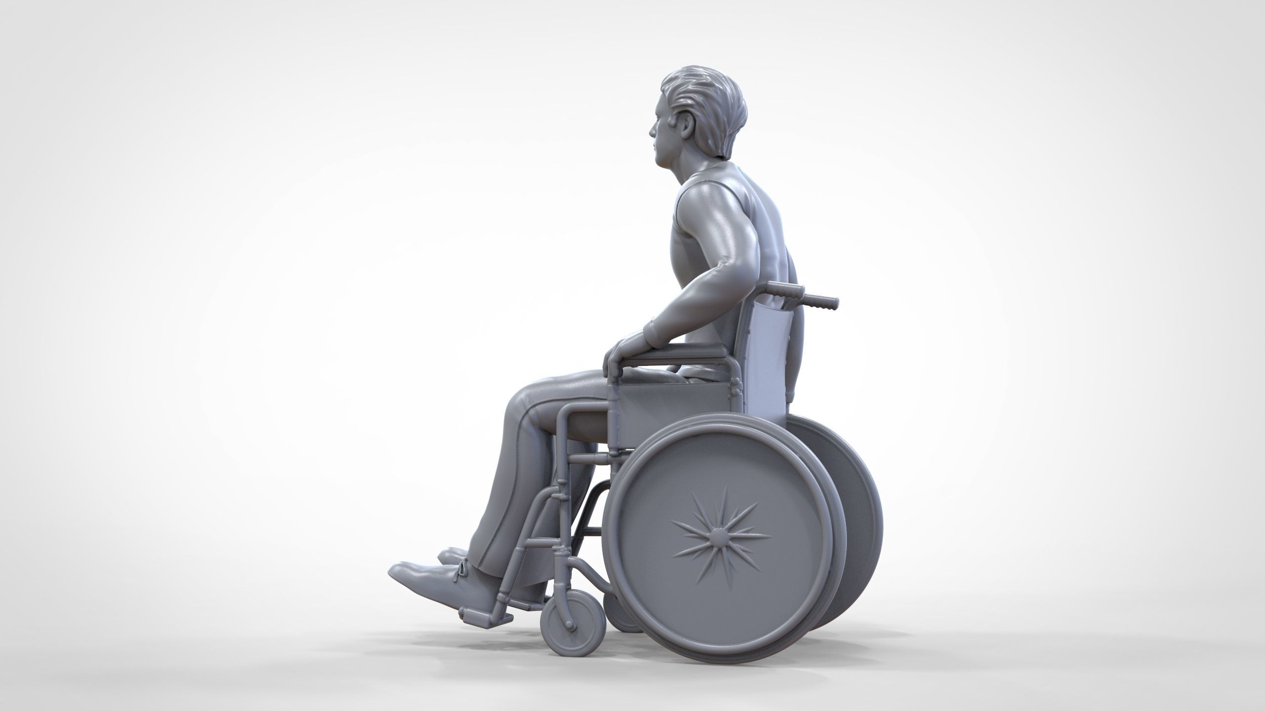 N2 Disabled man on wheelchair 3D print model_28