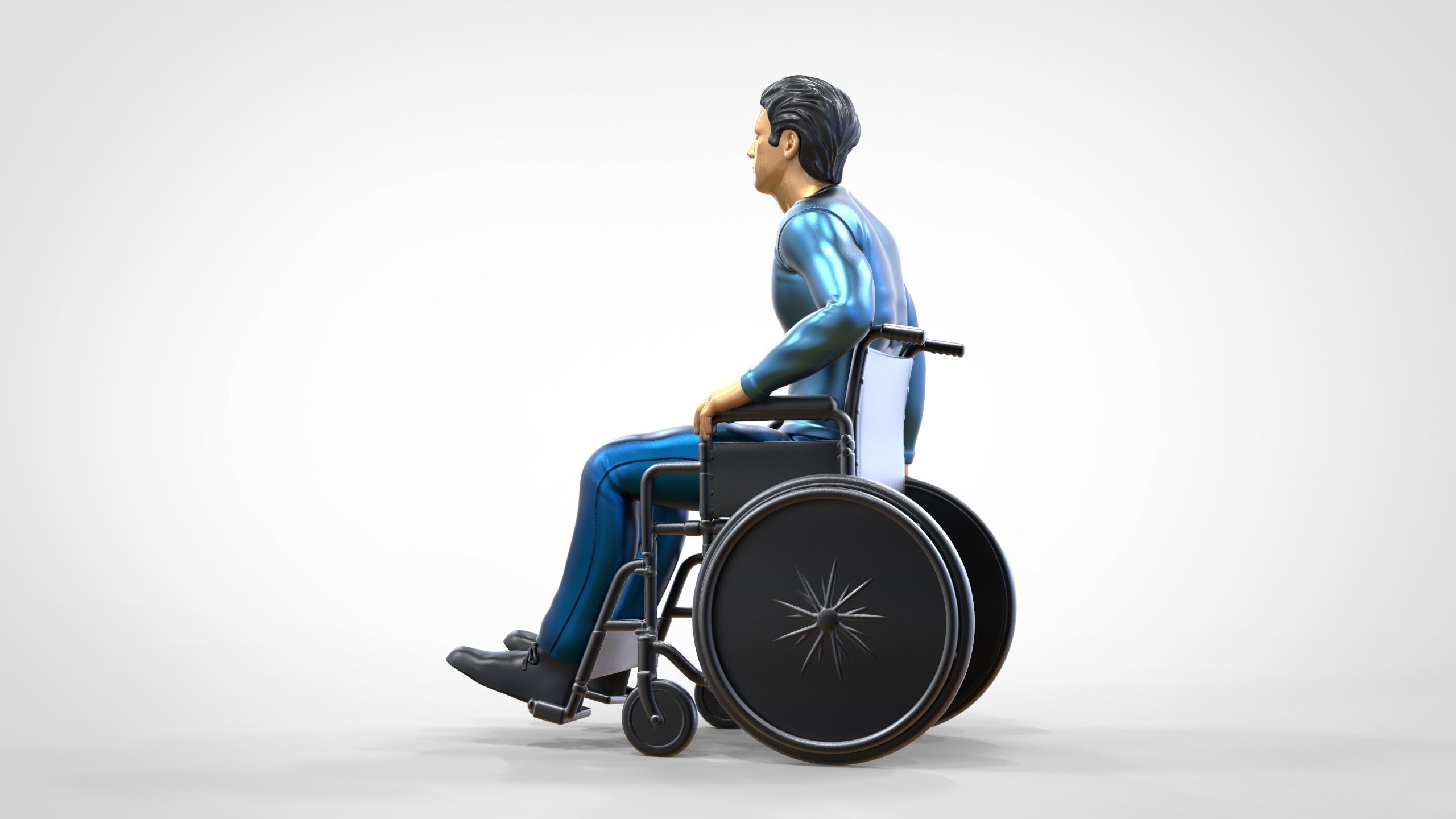 N2 Disabled man on wheelchair 3D print model_11