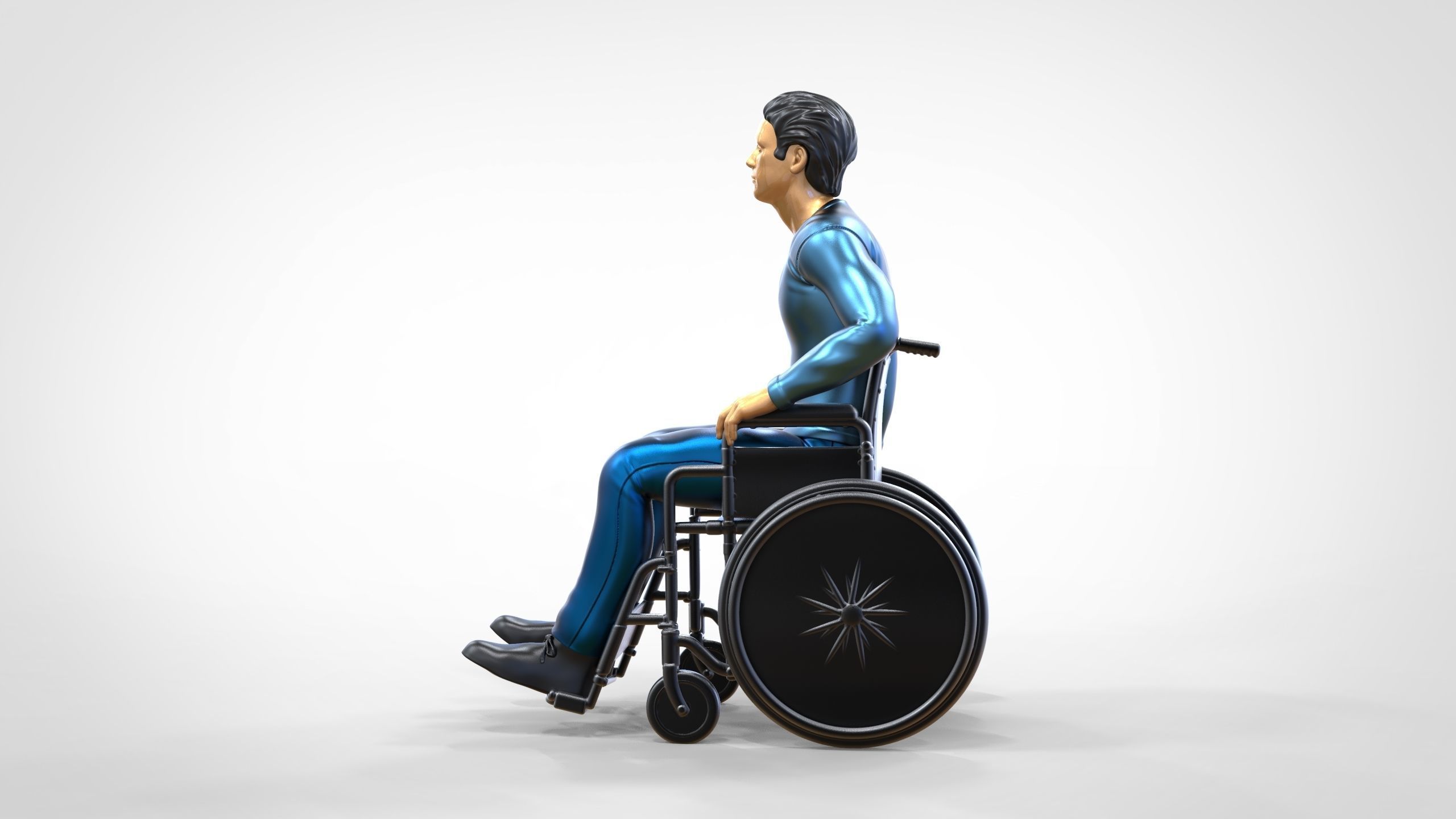 N2 Disabled man on wheelchair 3D print model_18
