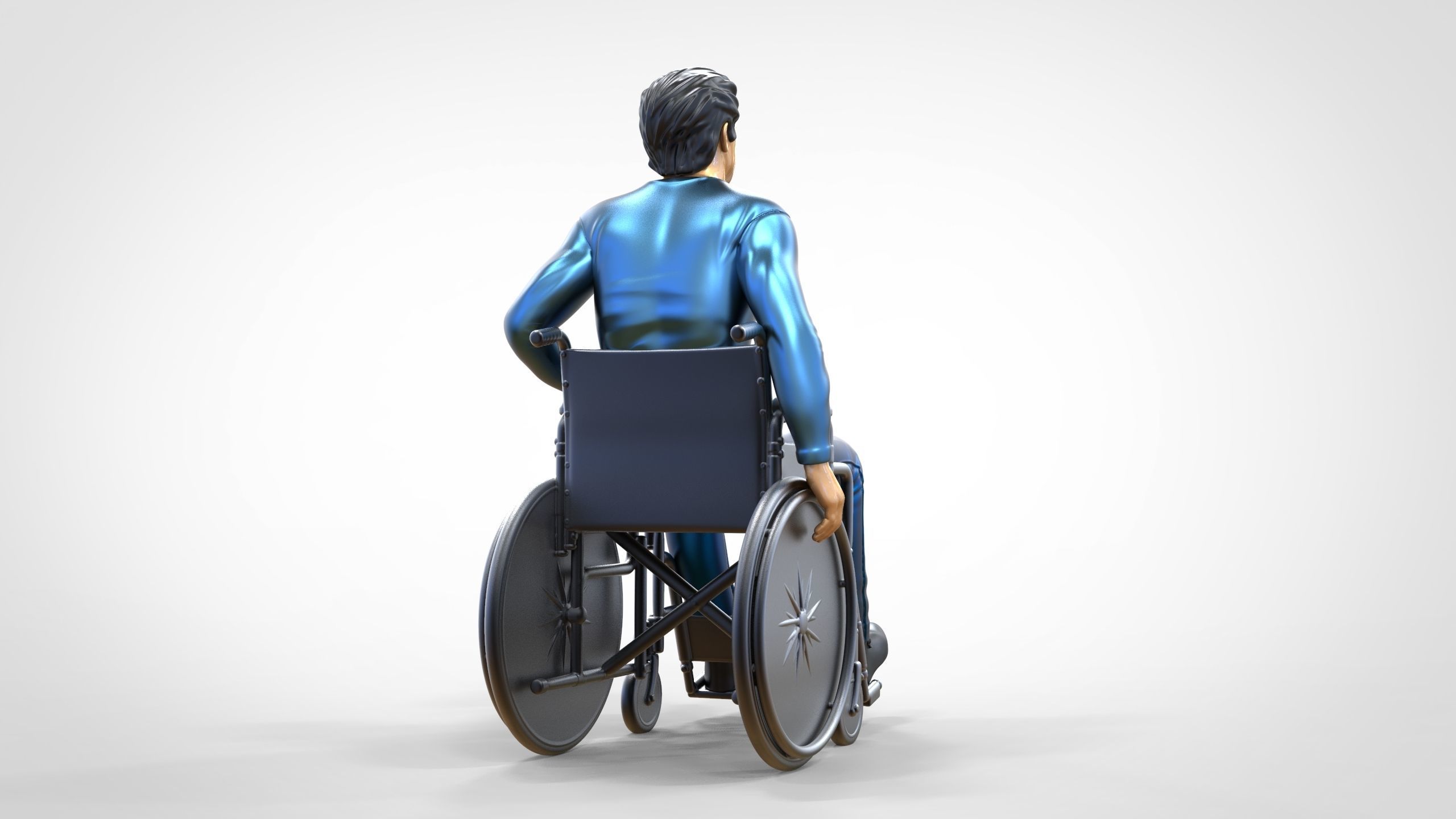 N2 Disabled man on wheelchair 3D print model_6