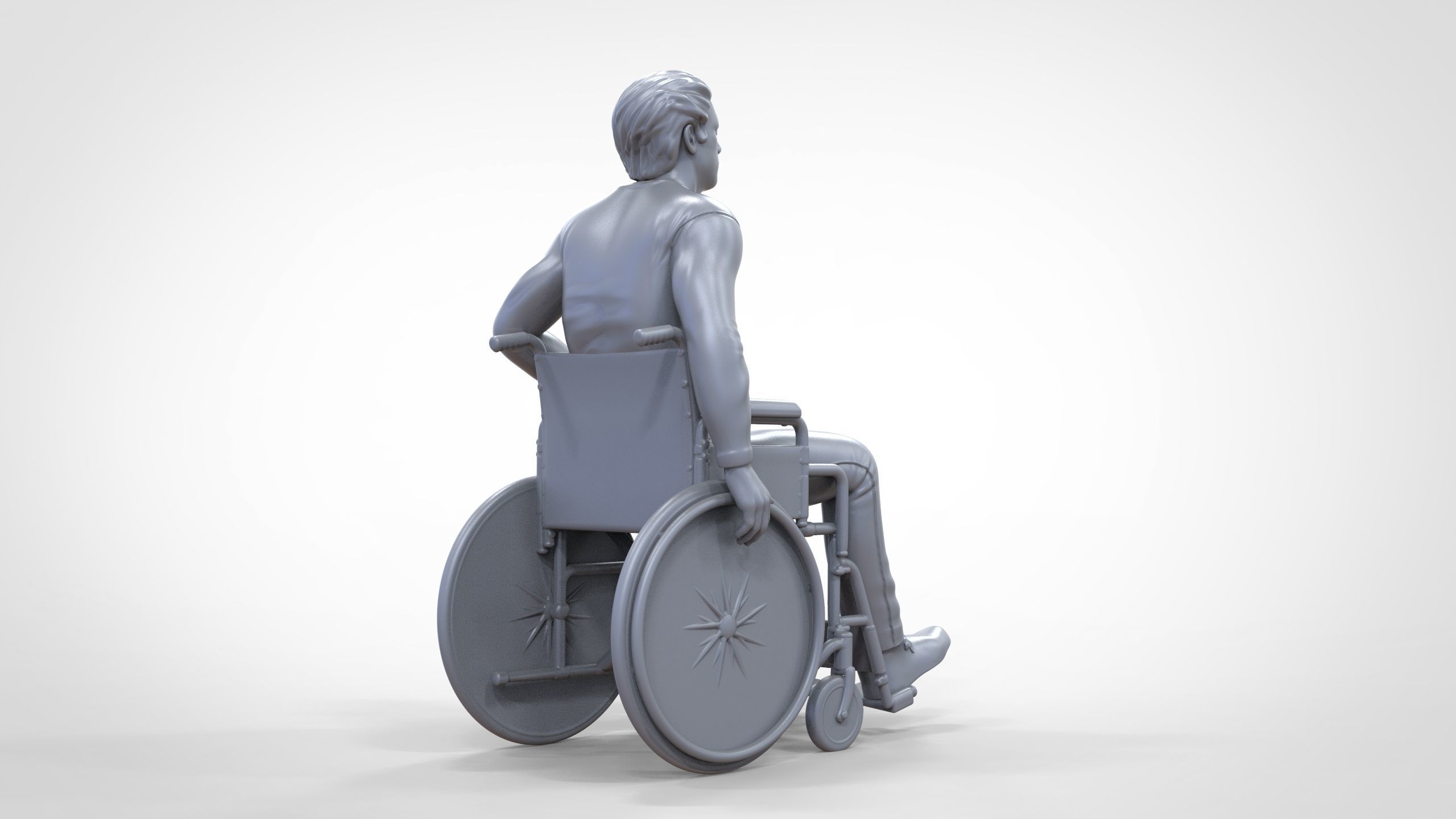N2 Disabled man on wheelchair 3D print model_25