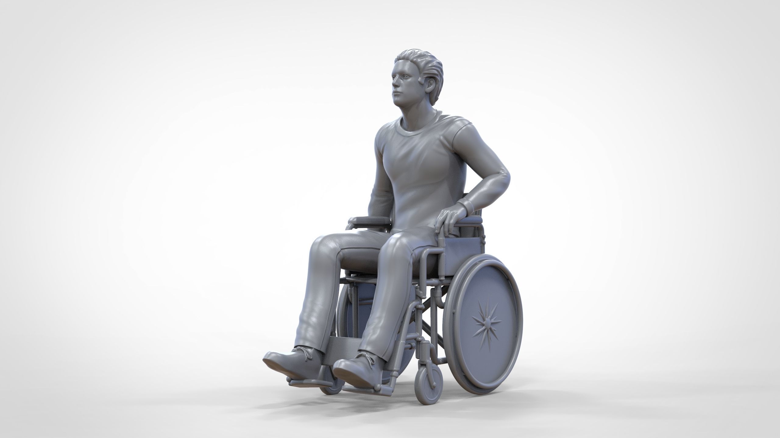 N2 Disabled man on wheelchair 3D print model_30