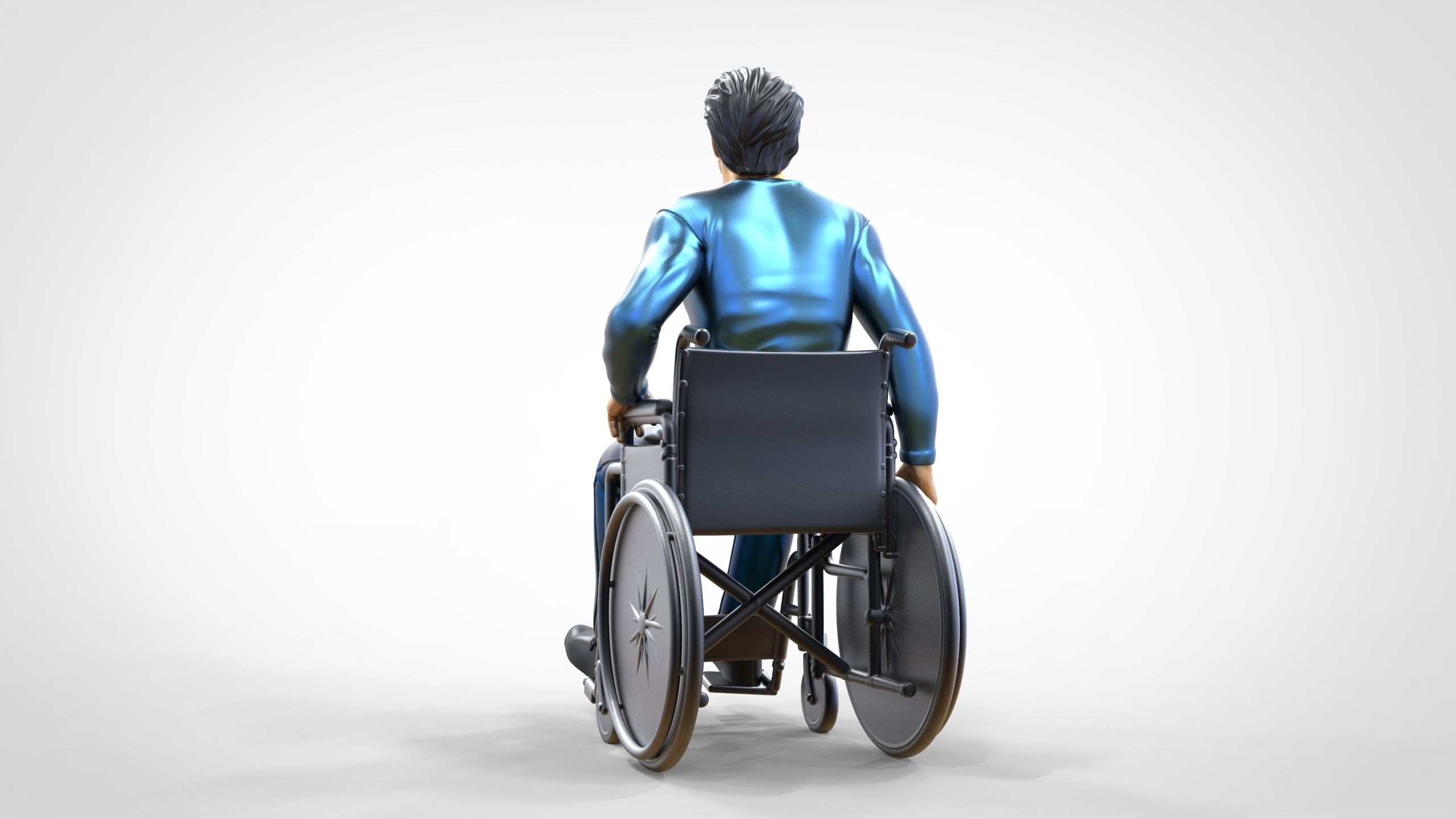 N2 Disabled man on wheelchair 3D print model_8