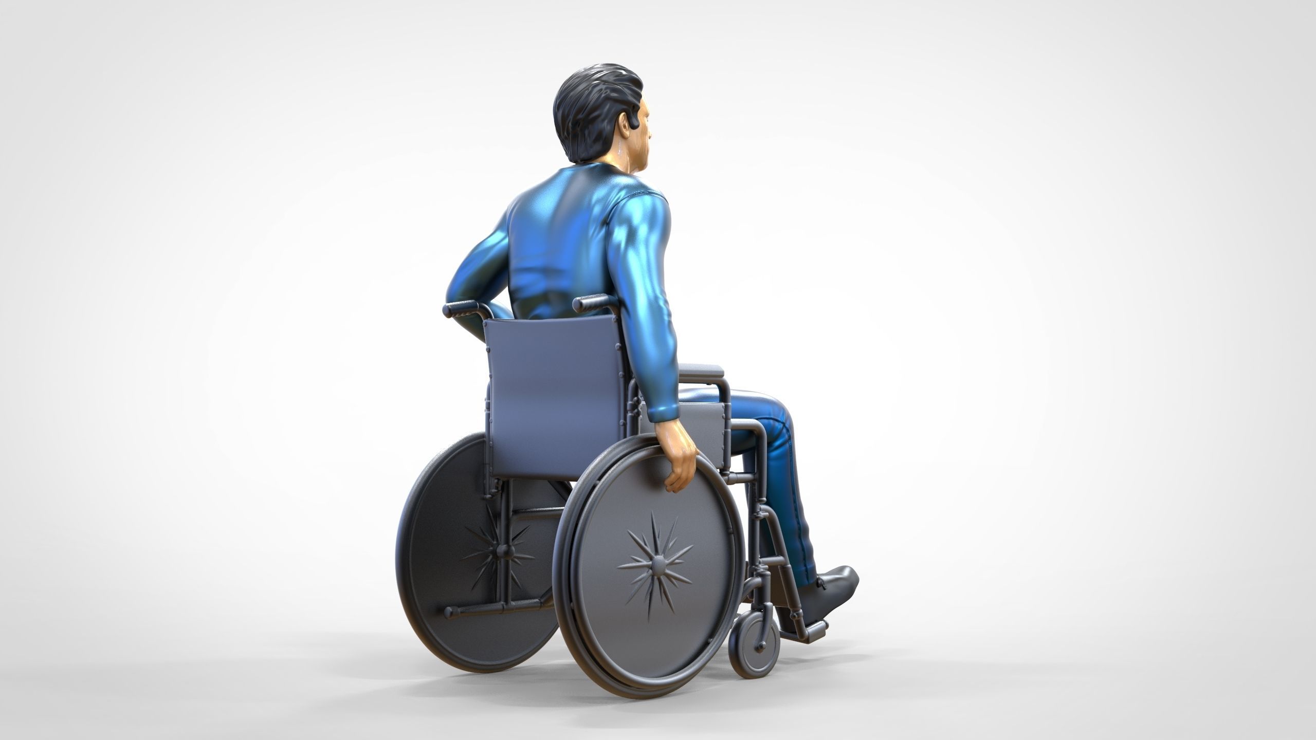 N2 Disabled man on wheelchair 3D print model_5