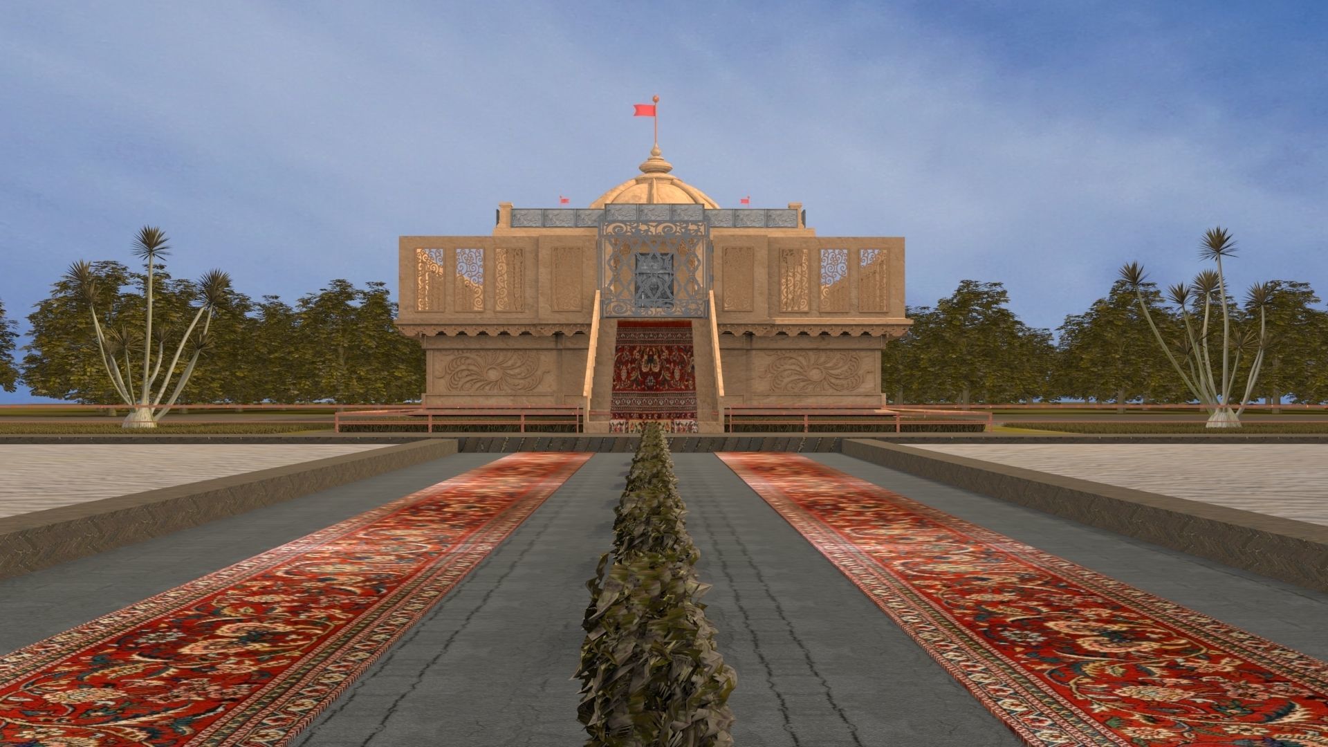 Temple Exterior Free 3D model_5