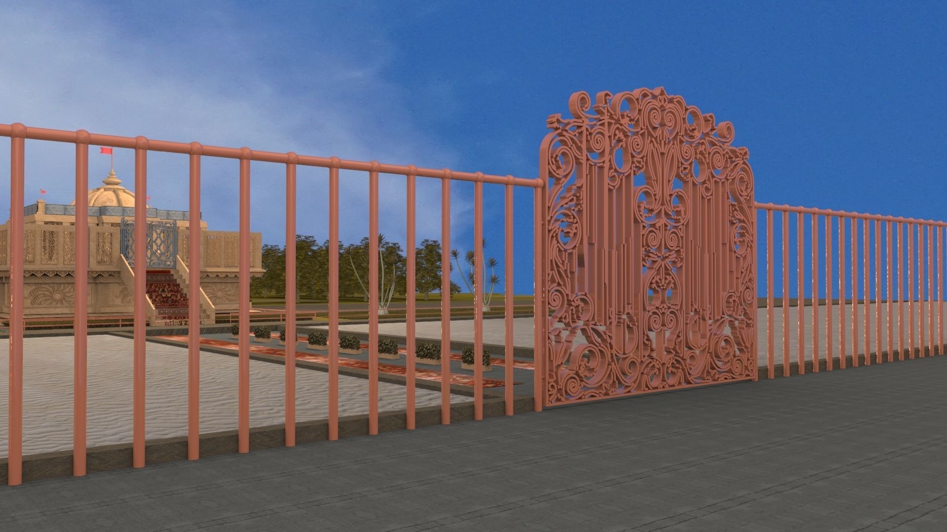 Temple Exterior Free 3D model_2