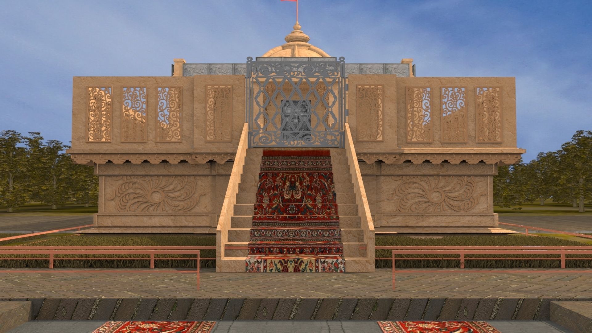 Temple Exterior Free 3D model_1