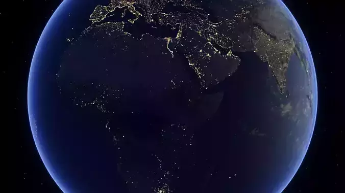 Photorealistic Earth-Transparent Background 3D model
