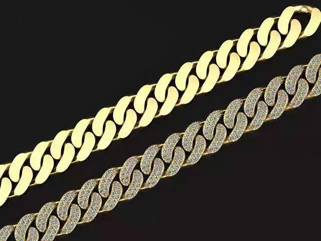 Cuban chain bracelet necklace 1