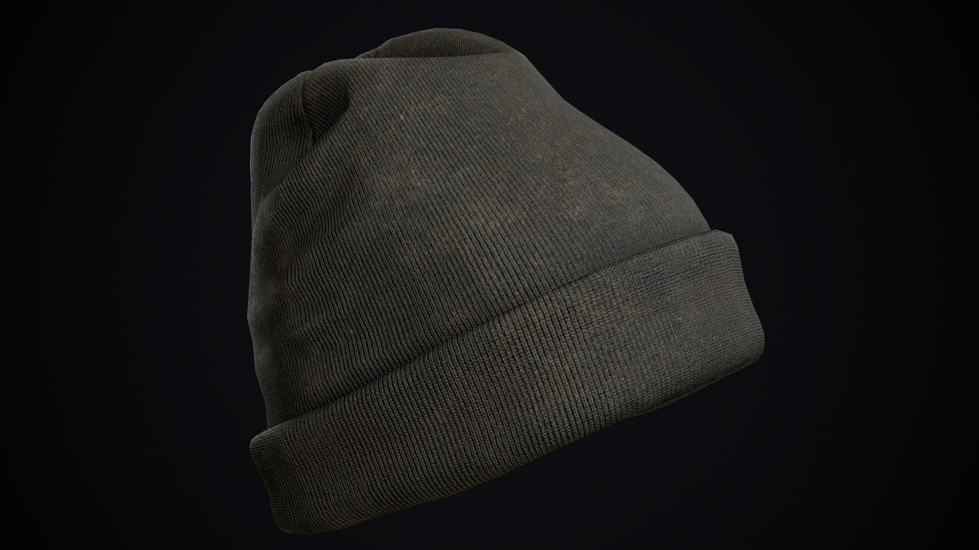 Dirty Winter Hat Low-poly 3D model_8