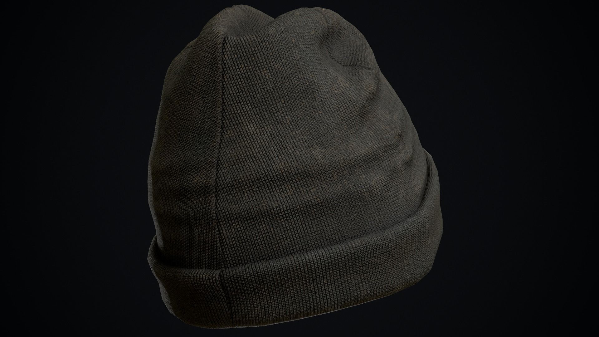 Dirty Winter Hat Low-poly 3D model_3