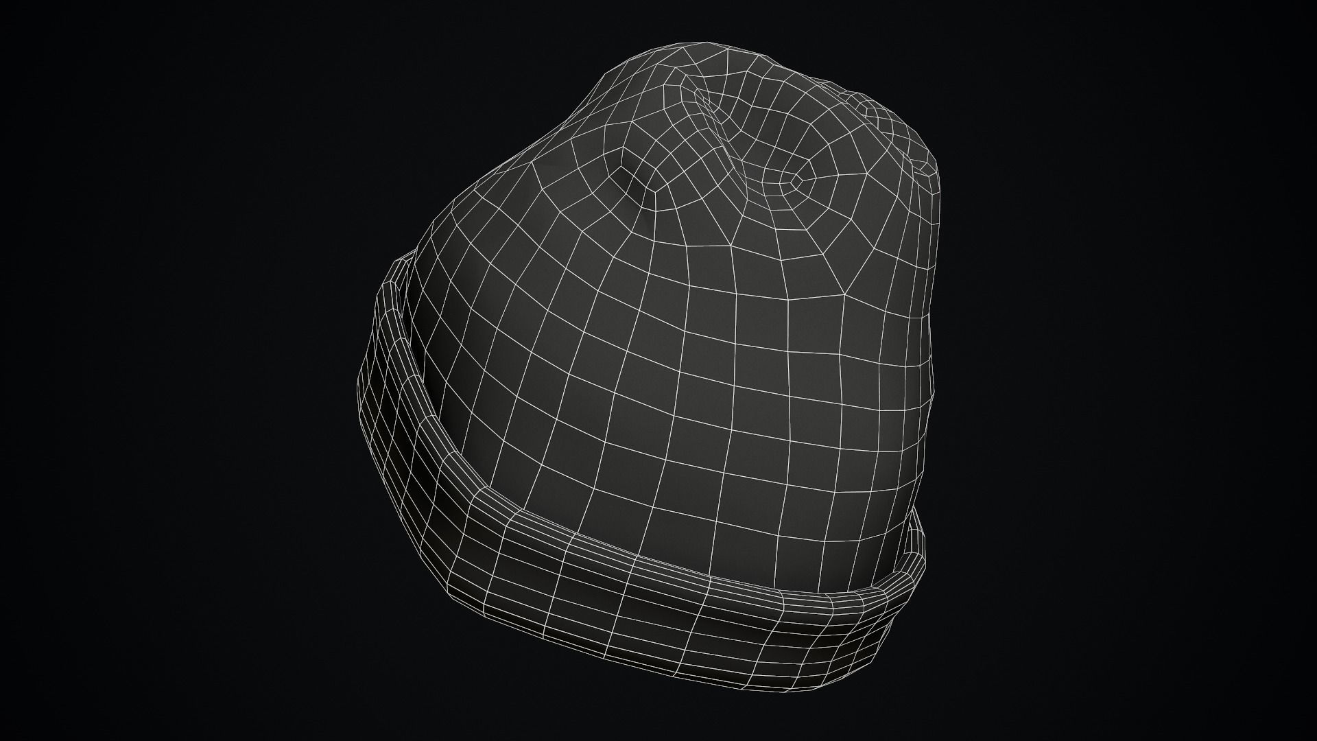 Dirty Winter Hat Low-poly 3D model_13