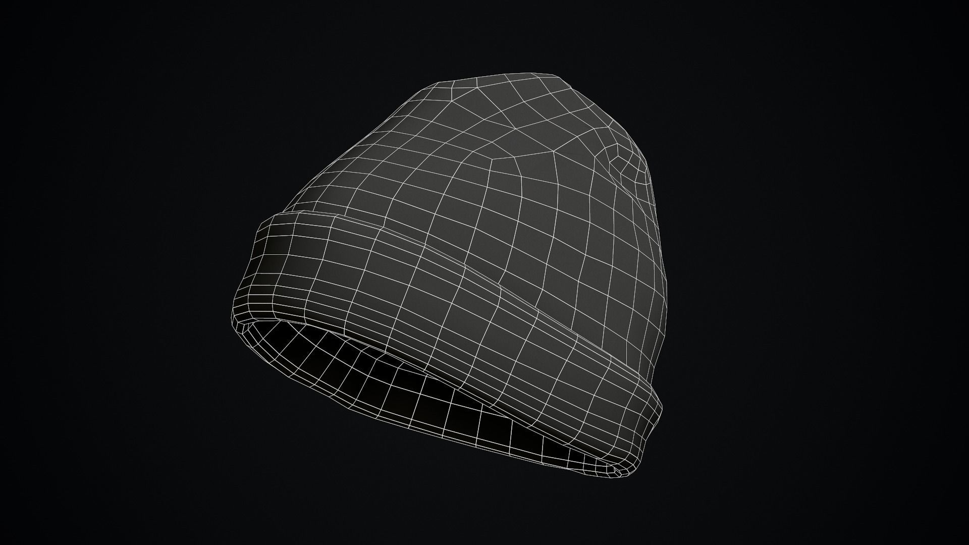 Dirty Winter Hat Low-poly 3D model_14