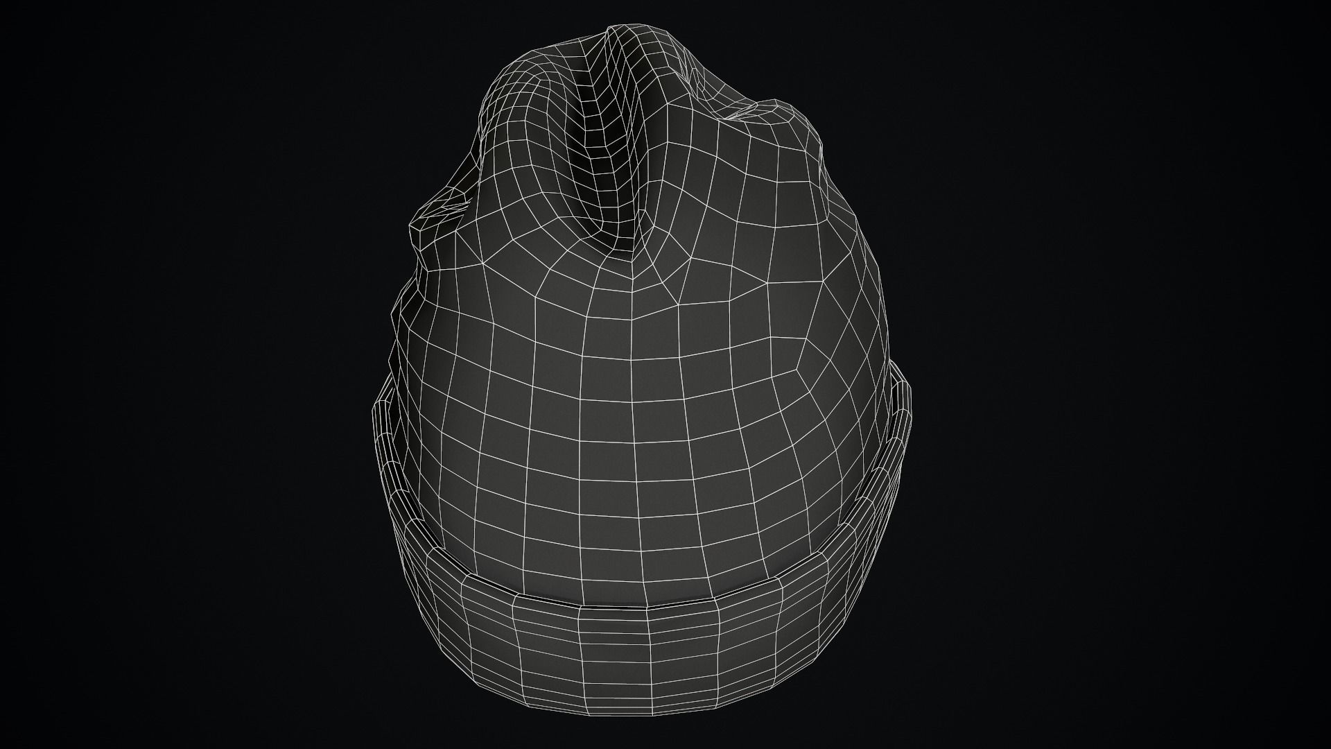 Dirty Winter Hat Low-poly 3D model_15