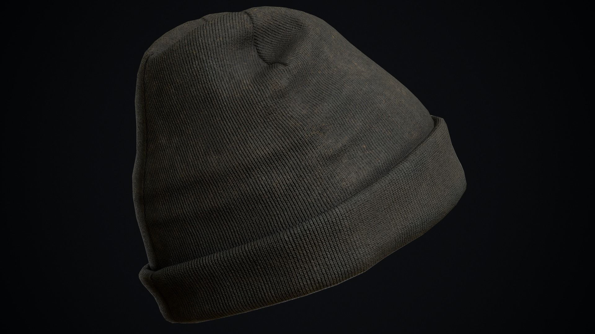 Dirty Winter Hat Low-poly 3D model_2