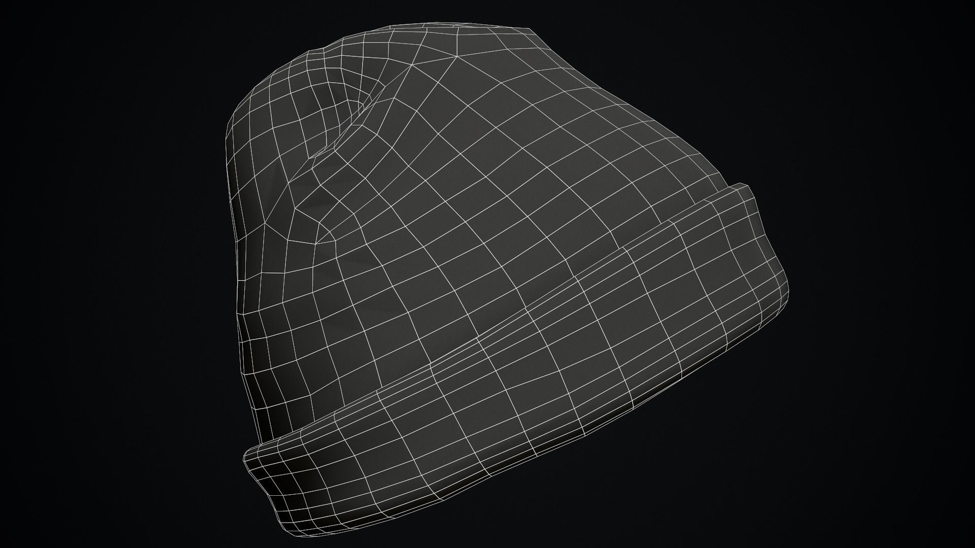 Dirty Winter Hat Low-poly 3D model_11