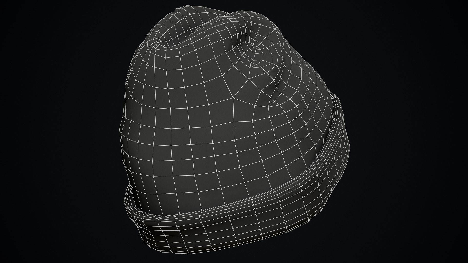Dirty Winter Hat Low-poly 3D model_12