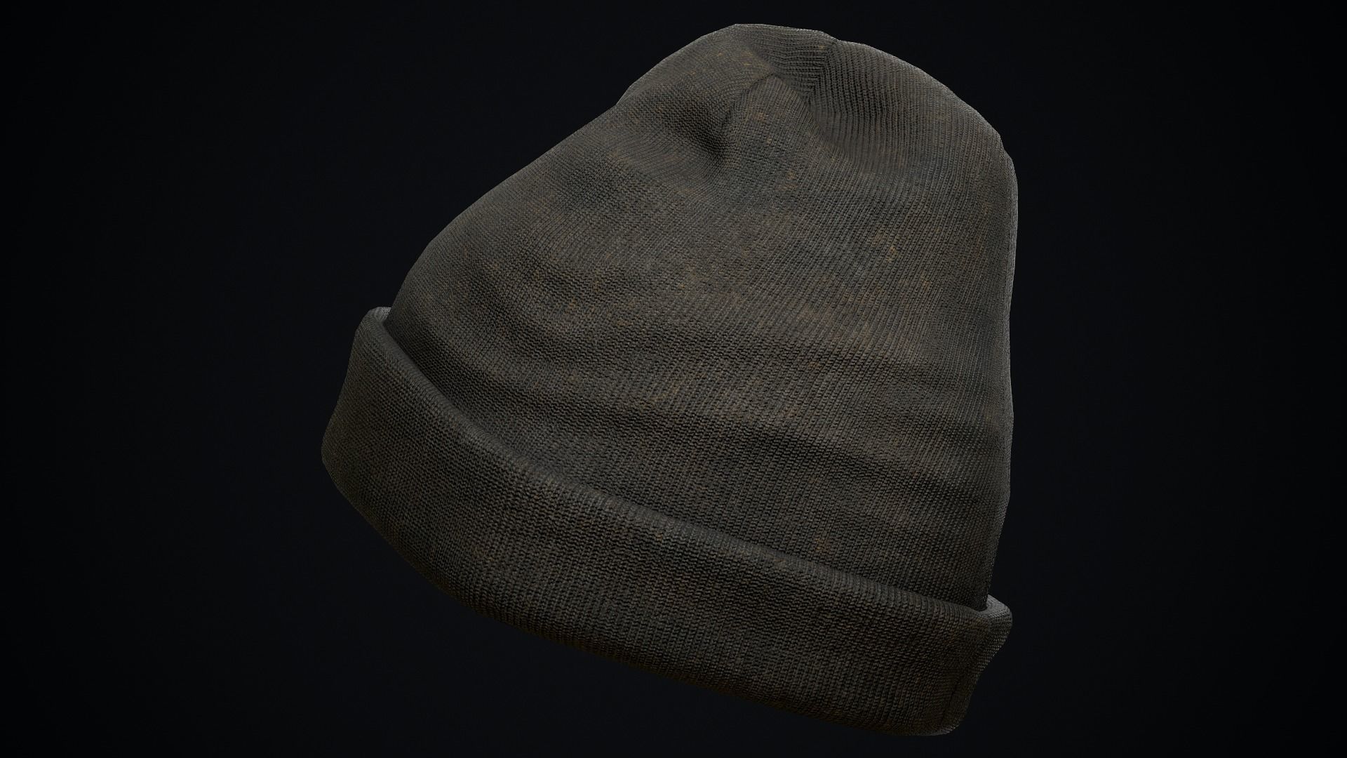 Dirty Winter Hat Low-poly 3D model_5