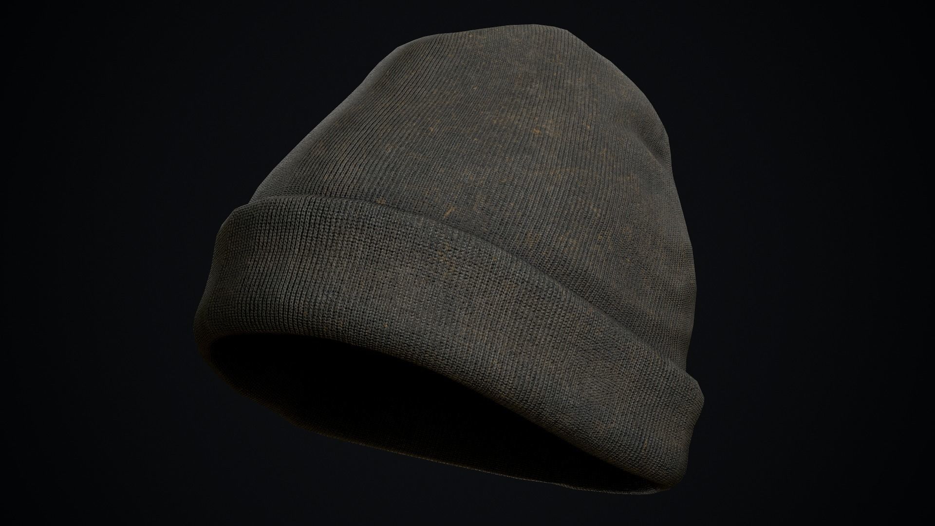 Dirty Winter Hat Low-poly 3D model_7