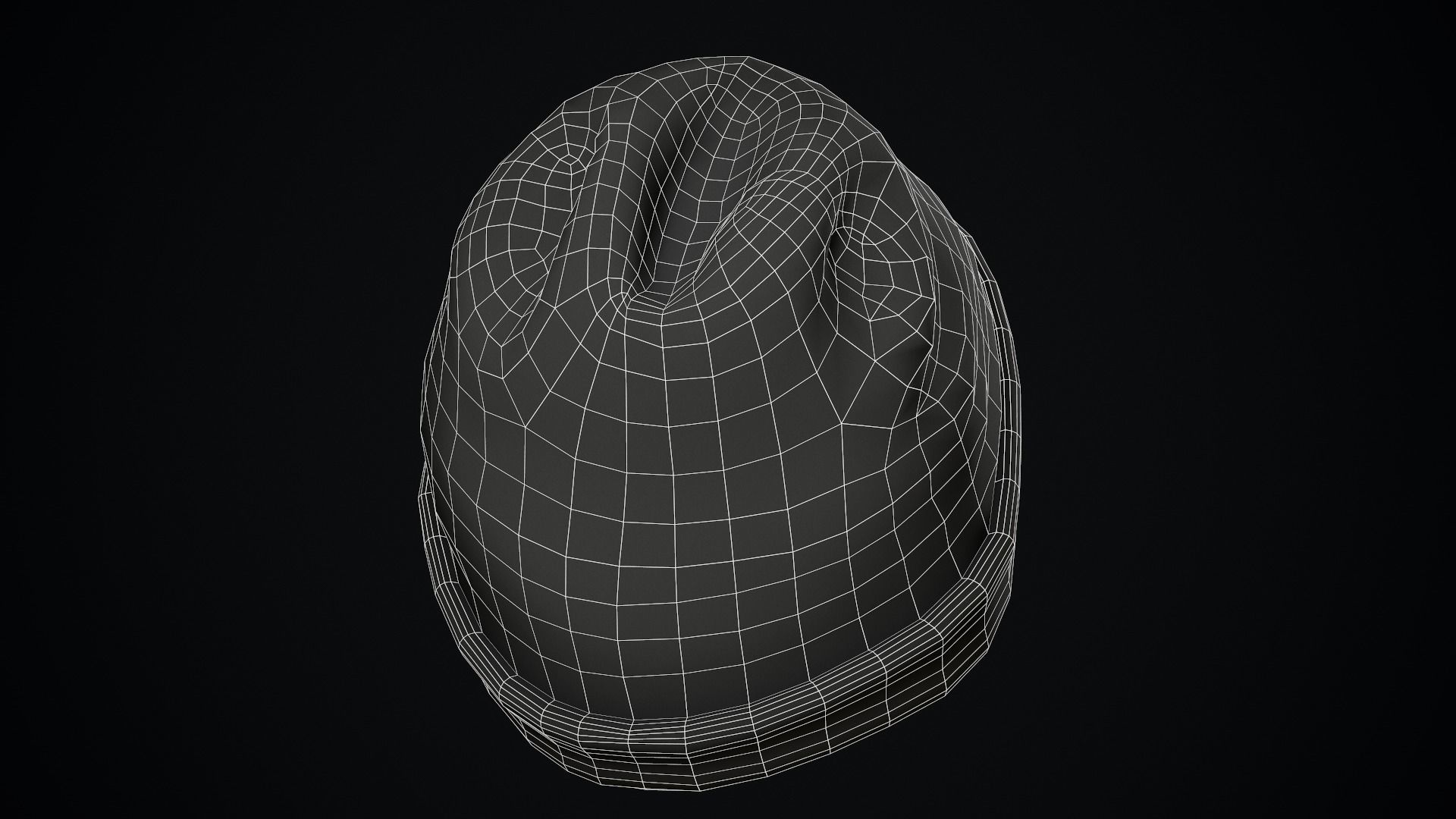 Dirty Winter Hat Low-poly 3D model_16