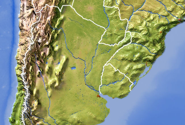 South America High resolution 3D relief maps 3D model_6