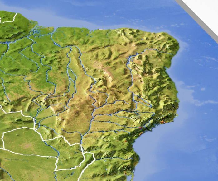 South America High resolution 3D relief maps 3D model_3